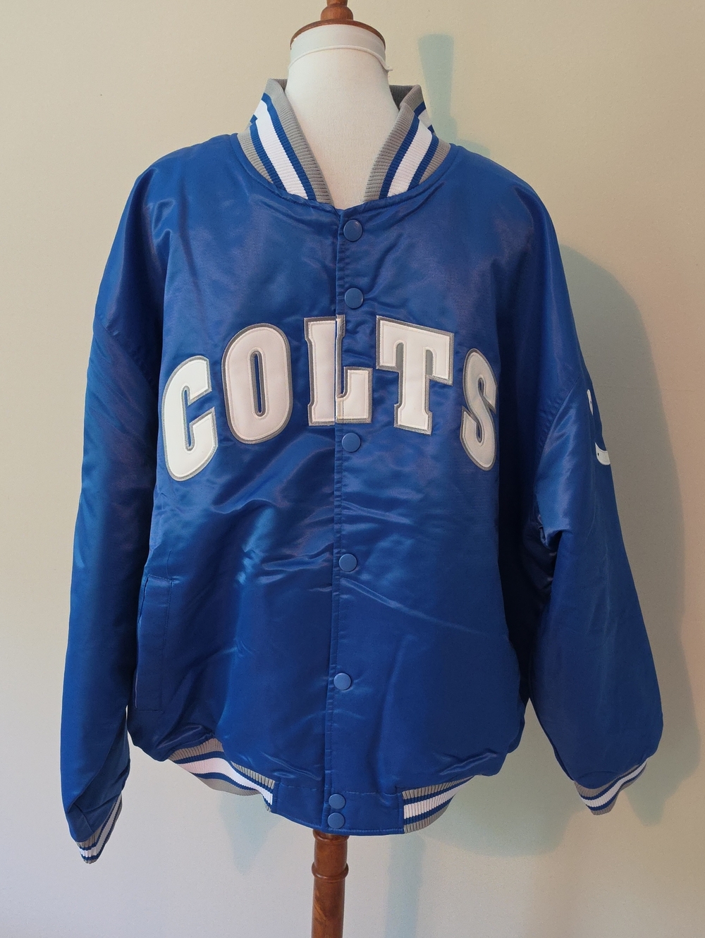 Puma Indianapolis Colts Satin Bomber Jacket in Royal Blue Brand New